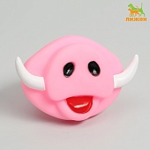 Игрушка пищащая "Мордочка кабана" для собак, 9 см, розовая фото, цены, купить