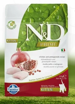 Farmina N&D KITTEN Chicken&Pomegranate беззерновой, курица, гранат для котят 300г фото, цены, купить