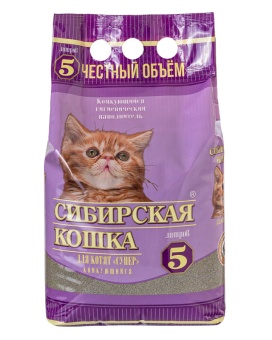 Сибирская Кошка наполнитель для котят "Супер" 5л комкующийся  фото, цены, купить