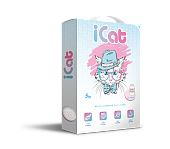 iCat Комкующийся Греция Белый с Ароматом Детской Присыпки коробка 5кг  фото, цены, купить