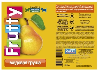 Шампунь Frutty  Медовая Груша для кошек и собак 250мл  фото, цены, купить