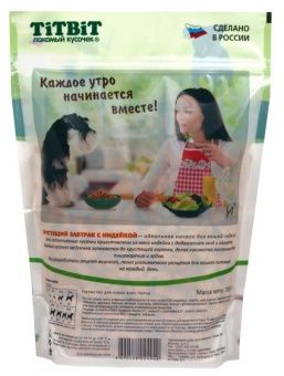 TiTBiT Хрустящий завтрак с индейкой д/всех пород фото, цены, купить