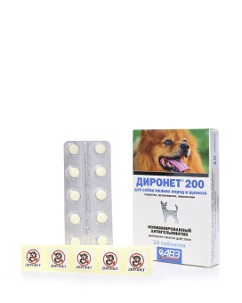 Диронет 200 Мелкие породы и Щенки 10таб  фото, цены, купить