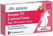 Милоджик УРО Д-манноза+клюква 1г 30табл д/собак и крупных кошек фото, цены, купить