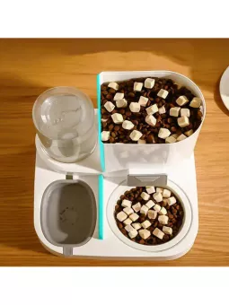 Автоматическая кормушка для кошек и собак с поилкой на 1л  и дозатором корма 2,2л фото, цены, купить
