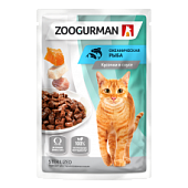 Zoogurman пауч 85г  океаническая рыба в соусе для стерилизованных кошек фото, цены, купить