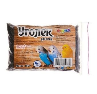 Минеральная подкормка "Уголёк" для птиц 100гр фото