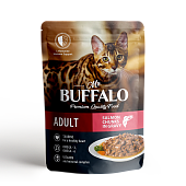 Mr.Buffalo пауч для взрослых кошек с чуствительной кожей HAIR&SKIN Соус  Лосось 85г фото, цены, купить